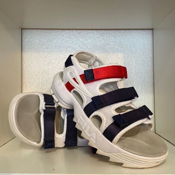 Fila Disruptor 3 Adjustable Strap Hook And Loop Chunky Sandals - Picture 1 of 16